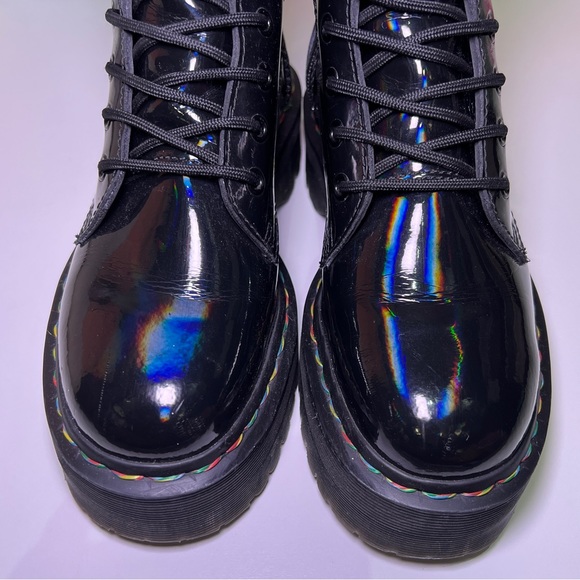 DrMartens rainbow holographic 10 eyelet boots - Picture 7 of 8